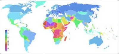 Le taux de fécondité est le ...