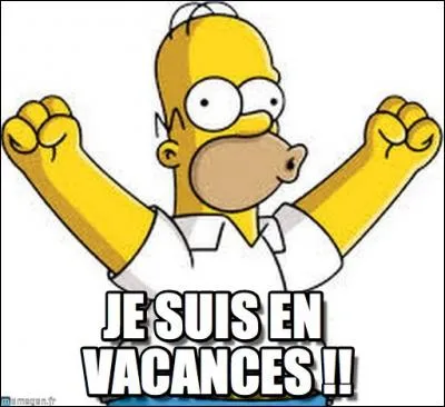 Je suis content, nous sommes en vacances, il va falloir en profiter !