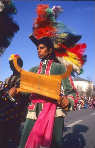 Ce carnaval appelé Cwarmê se passe à Malmedy et voit plein de personnages colorés dont certains sont affublés d'un splendide chapeau de plumes (la haguète). Beaucoup sont munis d'un "hape-tchâr" (happe-chair). A quoi sert ce "hape-tchâr" ?