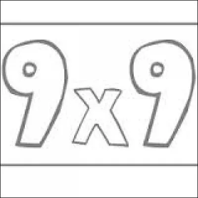 Quel est le résultat de la multiplication "9 x 9" ?