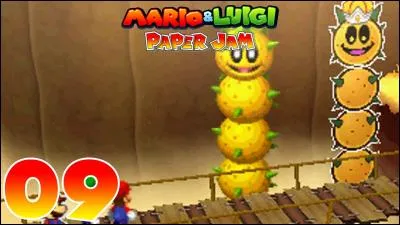 De combien de segments (en comptant la tête) est composé chaque boss pokey que les frères Mario affrontent dans le désert ?