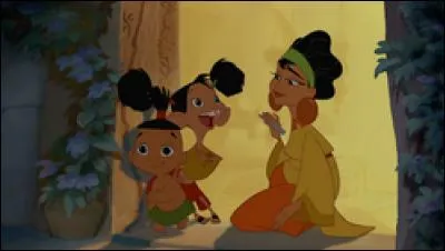 Dire que ma vie dépendait de ce benêt intelligent comme un nain de jardin qui écoutait se disputer ses consciences ! Par une chance inouïe, Kronk décida de faire machine arrière. Puis il trébucha et je me retrouvais bientôt sur la charrette du paysan que j'avais rencontré quelques heures plus tôt. Il me ramena sans le savoir dans son village où il retrouva sa femme Chicha et ses enfants :