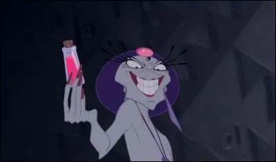 Une fois de retour au palais, Pacha et moi avons fouillé le labo secret d'Yzma de fond en comble pour retrouver la fiole qui me permettrait de redevenir humain. Malheureusement, quelqu'un l'avait prise ! Elle aurait dû se trouver à côté des fioles qui permettent de se changer en (trouver le bon ordre des trois animaux) :