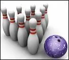 La boule de bowling va renverser des....