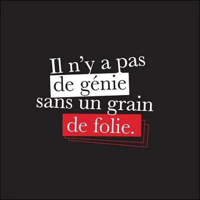 D'après le Larousse, quelle définition ne correspond pas à la folie ?
