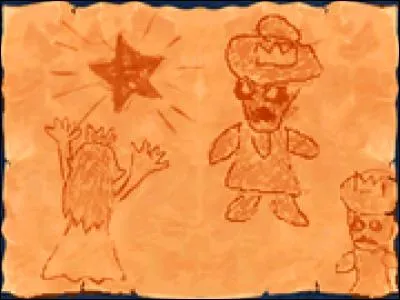 Quelle est la chose qui apparaît sur le dessin de Toadbert après que le joueur ait enlevé les taches qu'il y avait dessus ?