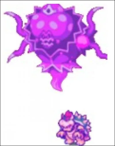 Combien de coeurs (représentés par des champignons violets) possède ce boss ?