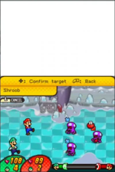 Quel Xhampi congelé ne voyait-on pas en arrière-plan durant le combat entre les frères Mario et trois Xhampi ?