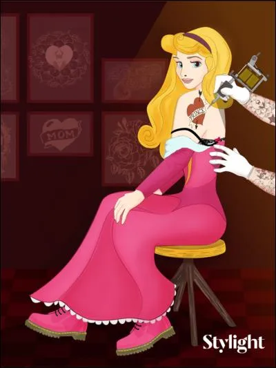 Ariel, je compatis... J'ai un nouveau tatouage : un cur titré "prince" ! Philippe va adorer, j'en suis sûre. En plus, j'ai changé de sous-vêtements. Regardez ce magnifique soutien-gorge. Il est en soie, ça vient donc de :