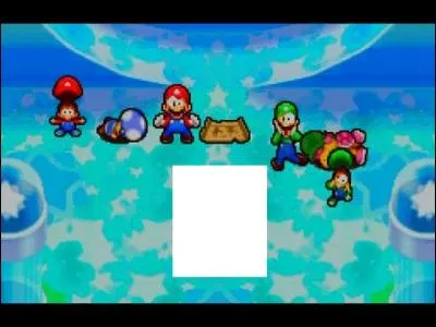 Qui se trouve devant les frères Mario ?