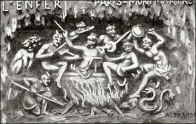 Après avoir frissonné en buvant leur bock, les convives étaient invités à passer dans la caverne de Satan, salle obscure où...