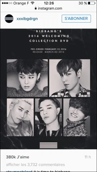 Qui est le danseur principal chez les BIGBANG ?