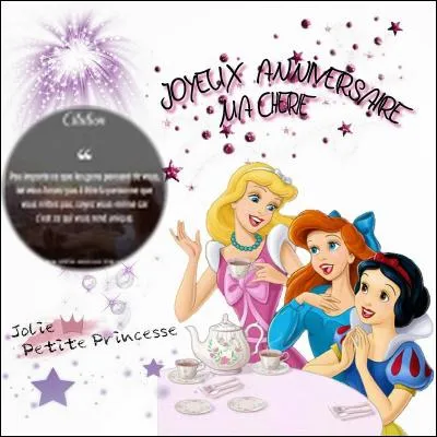 Il est inutile de chercher une treizième princesse... Car c'est toi. Aujourd'hui ma petite Sisi, tu as 13 ans. Comment appelle-t-on la peur du vendredi 13 ?