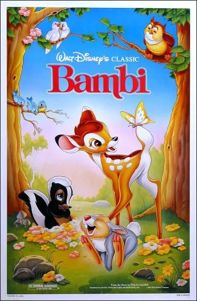 Quel personnage ne fait pas partie du dessin animé "Bambi" ?
