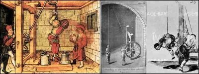 Vous avez été condamné à subir « l'estrapade », je vous plains, même si vous n'auriez pas dû agir de cette façon ! 
Quel est ce supplice ?