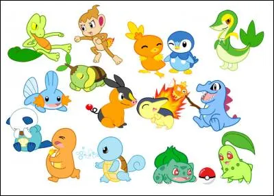 Quels sont les premiers starters des premiers jeux Pokémon ?
