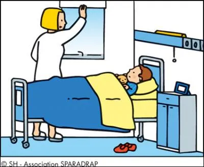 Voici une chanson de Pierre Perret "L'hôpital". Donnez-moi la suite de ces paroles : "Un petit transistor qui vous soutient l'moral/ C'est là tout l'univers..."