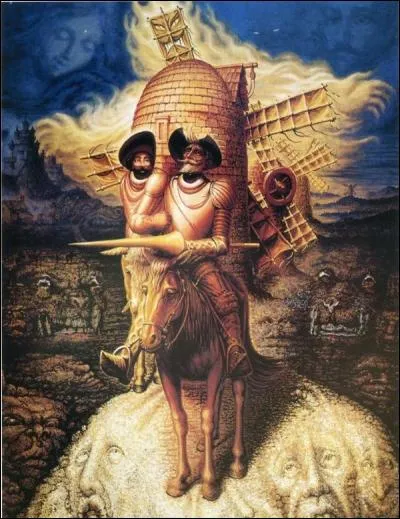 Don Quichotte et son compagnon Sancho Panza combattent des moulins à vent. Qui les a ainsi illustrés ?