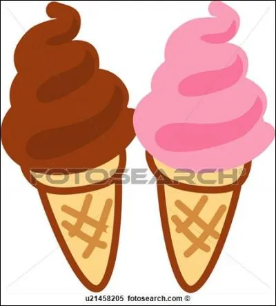 Simon prend une glace à la fraise, Margot au chocolat. Elles sont _____ !