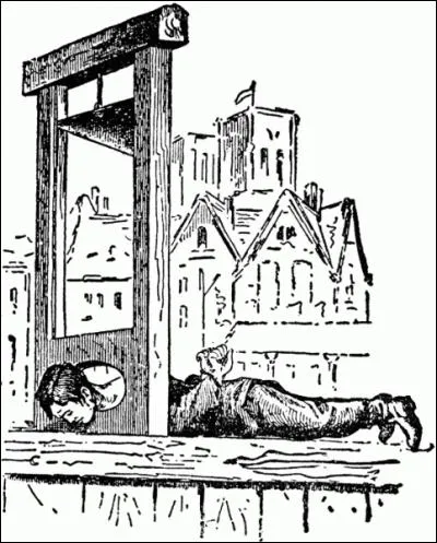 Voici enfin le joujou ultime qui arrive : la guillotine. Papa Charles Henri s'amuse avec fiston et avant que tout soit au point, on s'entraîne sur des moutons. Il faut corriger la lame, le couperet oblique est approuvé. Voici venir le premier client qui inaugurera le joujou. Nicolas Jacques Pelletier aura la tête parfaitement tranchée. Le public est déçu, le lendemain une chanson circule qui va...