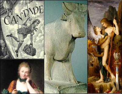 Candide, Madame du Châtelet (sa maîtresse), le taureau blanc et dipe vous orientent vers :