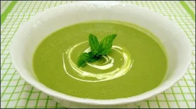 Un velouté" aux petits pois vous est proposé, c'est le potage :