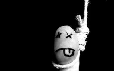 Quelle façon de se suicider consiste à bloquer l'air arrivant au cou avec une corde ?