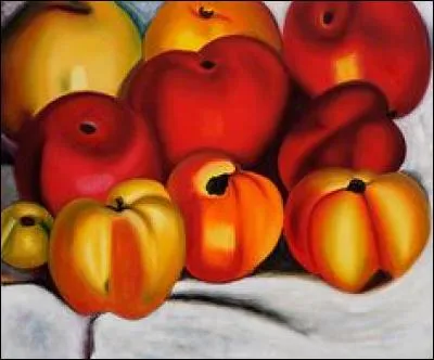 Qui a peint "Sept pommes jaunes sur une serviette" ?