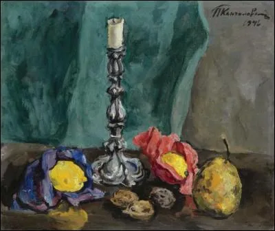 Qui a peint "Nature morte avec un chandelier et une poire" ?