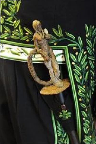 Remise le 3 novembre 2009, lors d'une cérémonie au Quai d'Orsay, par Pierre Nora. Cette épée conçue par l'artiste sénégalais Ousmane Sow est réalisée dans les ateliers de la maison Arthus Bertrand et offerte par Bernard Kouchner. Elle représente le personnage emblématique de Rouge Brésil : Colombe à laquelle l'artiste a donné le visage de son épouse, Azeb...Elle appartient à...