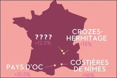 En 2014, voici la carte des 4 vins qui ont eu le plus de succès. Retrouvez le nom du 4e !