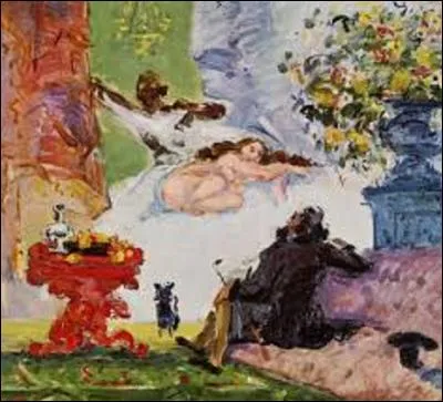 Les premières uvres de ce peintre impressionniste étaient fortement inspirées par celles des maîtres anciens et par les compositions de Delacroix, Daumier ou encore Courbet. Peinte avec des couleurs sombres, ce tableau datant d'entre 1873 et 1874, s'intitulant "Une moderne Olympia", ne déroge pas à la règle. Mais qui en est l'auteur ?