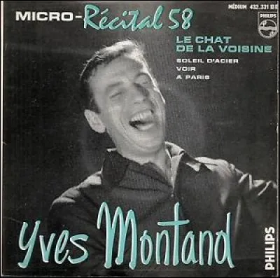 Où « Le chat de la voisine » d'Yves Montand fait-il ses gros ronrons ?