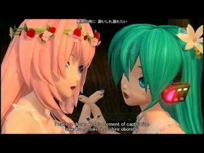 On continue sur les chansons d'amours avec un autre duo : Miku et Luka. Que chantent-elles ?