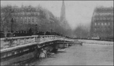 A Paris, pour savoir si la Seine déborde, il faut aller près d'un pont et regarder une statue. Quel est le nom du pont et celui de la statue ?