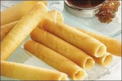 Biscuit sec en forme de tuyau, il est souvent utilisé pour agrémenter les coupes glacées :