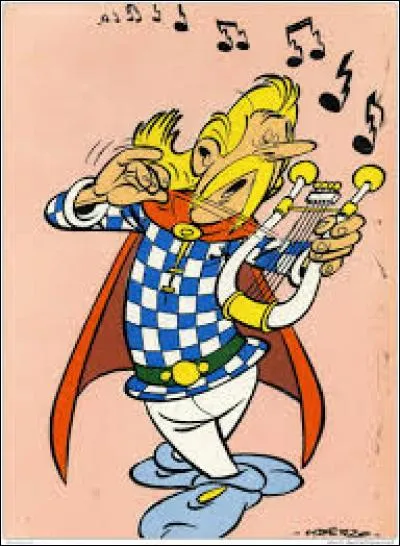 Dans la bande dessinée "Astérix et Obélix", de quel instrument joue Assurancetourix ?