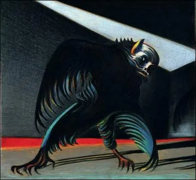 Encore une peinture de Lorenzo Mattoti, moins charmante, titrée The raven (le corbeau). A quel film peut-elle faire penser ?