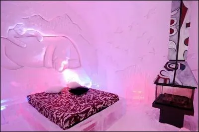 Voici une chambre de l'h&ocirc;tel de glace de....et cette suite s'appelait....