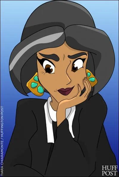 Alors voyons voir, ces boucles d'oreilles, ces cheveux, ah mais c'est notre princesse d'Agraba ! Comment s'appelle son tigre déjà ? Ah oui ! ...