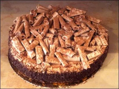 Quel est le nom de ce gâteau constitué de strates de meringue au chocolat et de mousse au chocolat ?