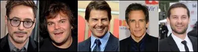 Dans lequel de ces films Robert Downey Jr, Jack Black, Tom Cruise, Ben Stiller et Tobey McGuire jouent-ils ?