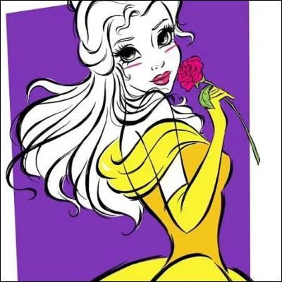 Quel est le nom de cette princesse Disney sur fond violet ?