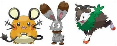 Quels sont ces trois Pokémon ?