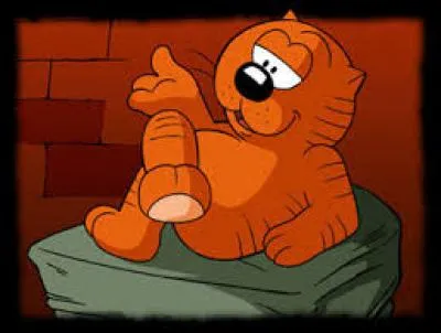 Dans le dessin animé "Les Entrechats", comment s'appelle le chat orange à rayures ?