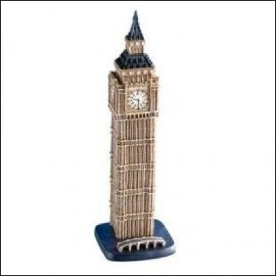Après avoir visité Londres, vous désirez acheter ce bibelot représentant Big Ben. Avec quelle monnaie allez-vous le payer ?
