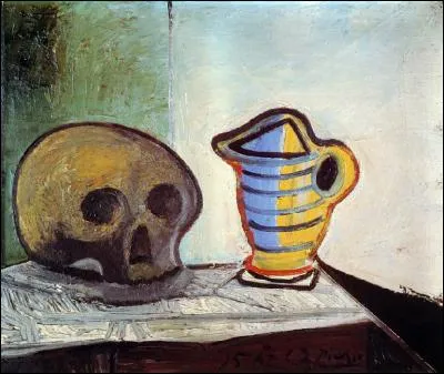 Qui a peint "Tête de mort et cruche" ?