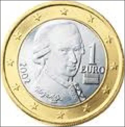 Quel musicien est représenté sur cette autre pièce d'Autriche ?