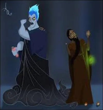 Raspoutine est dans sa cachette. Il prépare un sort pour attaquer la princesse. Il se retourne et voit un homme avec une flamme bleue sur la tête. Qui est-il ?