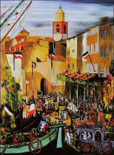 Qui a peint "La fête des fleurs à Saint-Tropez" ?